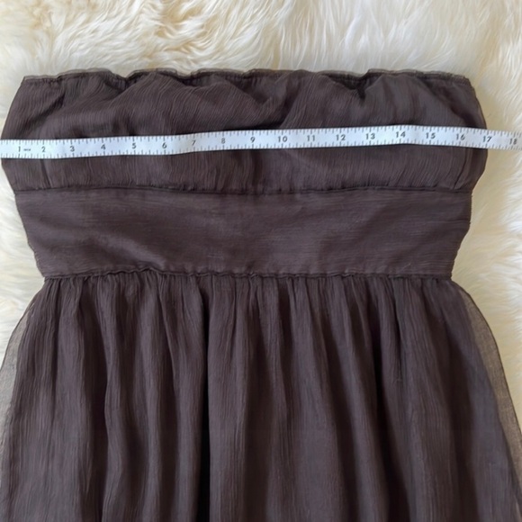 J. CREW Silk Strapless Dress in Chocolate Brown - Picture 11 of 15